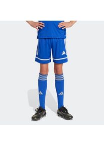 Trainingsshorts adidas Performance "SQUA25 SHO Y", Damen, Gr. 128, N-Gr, wei&szlig; (royal blau, royal blau, wei&szlig;,), Obermaterial: 100% Polyester, Hosen Trainingsshorts, f&uuml;r Kinder, mit Gummizug, kurze Hose