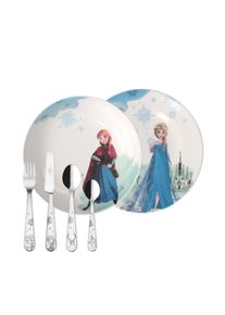 Villeroy & Boch Kindergeschirr-Set VILLEROY & BOCH "Ess-Set Disney Frozen 6er Set bunt", bunt, 6, Porzellan, Geschirr-Sets, Kindergeschirr-Set, Sp&uuml;lmaschinenfest, Mikrowellensicher