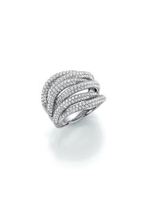 Silberring "Ring mit wei&szlig;en Zirkonia, Silber 925" Gr. 60, wei&szlig;, Giorgio Martello MILANO, Fingerringe, Damen, 60, Silber 925 (Sterlingsilber), Silberring