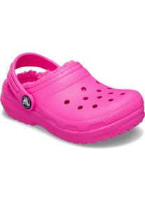 Clog Crocs "Classic Lined Clog", M&auml;dchen, Gr. 24, pink (pink crush), Croslite&trade;, Basic, Schuhe Clog, Kindergartenschuh, Hausschuh mit kuscheligem Futter
