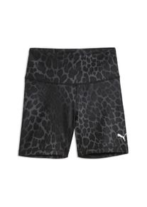 Trainingsshorts Puma "W TAD ESSENTIAL SPOTTED HAZE SHORT TIGHT - HW 5", Damen, Gr. S, N-Gr, schwarz (Puma schwarz), Interlock, Obermaterial: 85% Polyester, 15% Elasthan, schmal kniefrei, Hosen Trainingsshorts, f&uuml;r Sportmode, atmungsaktiv, funktional