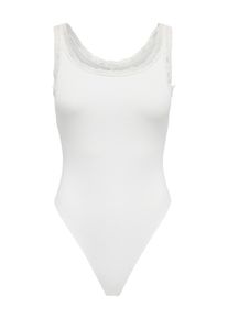 Body Only "ONLVINI S/L LACE BODYSUIT RS JRS", Damen, Gr. XL, N-Gr, cloud dancer, Jersey, Obermaterial: 94% Baumwolle, 6% Elasthan, unifarben, Rundhals, Bodys Body, Baumwollmischung, Spitze