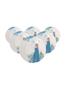 Villeroy & Boch Teller VILLEROY & BOCH "Kinderteller Disney Frozen &oslash; 21,5 cm 6er Set bunt", bunt, B:21,5cm H:2cm L:21,5cm T:21,5cm &Oslash;:21,5cm, Speiseteller, Teller, Sp&uuml;lmaschinenfest, Mikrowellensicher