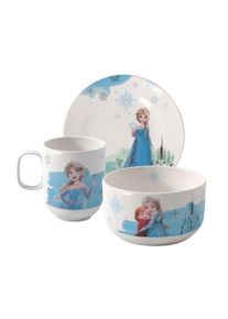 Villeroy & Boch Kindergeschirr-Set VILLEROY & BOCH "Kindergeschirr-Set Disney Frozen 3er Set bunt", bunt, 3, Porzellan, Geschirr-Sets, Kindergeschirr-Set, Sp&uuml;lmaschinenfest, Mikrowellensicher