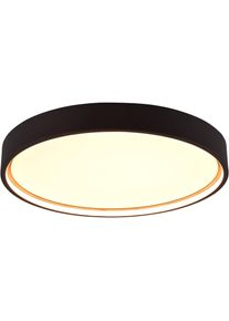 Trio LEUCHTEN LED Deckenleuchte "DOHA, Deckenlampe 29W 3260 Lumen Lichtfarbe einstellbar 2300-4000K", schwarz-wei&szlig; (schwarz matt wei&szlig;), 1, &Oslash; 45cm H: 5,5cm, 1 Stk., Leuchten, indirektes Licht getrennt schaltbar als Wandlampe und Deckenlampe m&ouml;gl, LED Deckenleuchte