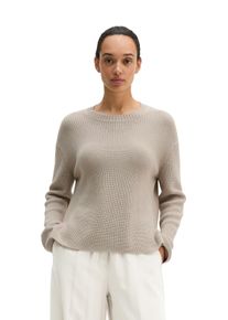 Marc O'Polo Rundhalspullover MARC O'POLO, Damen, Gr. M, natural, Strick, Obermaterial: 100% Baumwolle, loose fit normal, Rundhals, Pullover Rundhalspullover, loose aus Heavy-Weight-Organic-Cotton