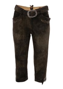 MADDOX COUNTRY Lederhose COUNTRY MADDOX "Lederhose HEDY", Damen, Gr. 42, EURO, braun (dunkelbraun), Obermaterial: 100% Ziegenleder goatskin., Hosen Lederhose