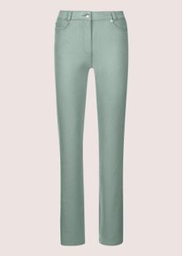 Regular-fit-Jeans MADELEINE "Denimhose Schmale Jeans im Five-Pocket-Style", Damen, Gr. 40, N + K Gr, gr&uuml;n (salbei, hellgr&uuml;n), Obermaterial: 95% Baumwolle CO. 5% Elasthan EL., Modern, Jeans Regular-fit-Jeans, Mit "M"-Stickerei auf der Ges&auml;&szlig;tasche