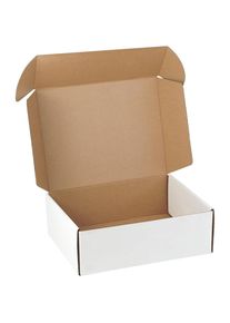 Set of 5 - 12 x 9 x 4 White Corrugated Cardboard Shipping Boxes