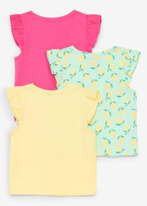 bonprix Top din bumbac organic 100% (set/3 buc.), verde, 98