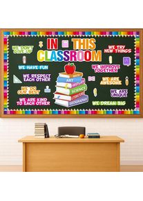 Classroom Bulletin Board: Motivational Quotes and Welcome Back Decor