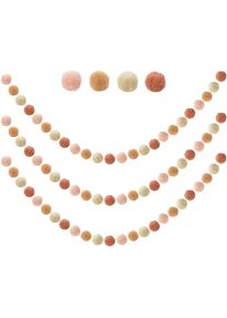 Felt Ball Garland - 9.8 Feet 36 Balls 4 Pastel Colors Pom Pom Decorations for Nursery and Celebrations