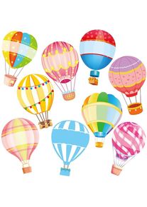 Colorful Hot Air Balloons Cutouts for Classroom Name Tags and Decorations