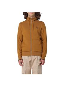 Fred Perry Heren Logo Full Zip Hoodie (Donker Karamel)