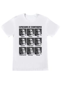 Star Wars Unisex Volwassen Uitdrukkingen van Stormtrooper T-shirt (Wit)