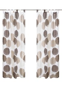 Gardine OTTO HOME "Belem" Gr. 4, braun, B:140cm H:245cm, Voile, Polyester, Gardinen, Gardine, 1 oder 2 Schals, Vorhang, Fertiggardine, Kreise