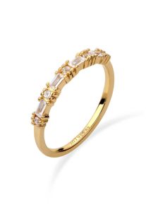 Silberring Elli Premium "Ring Verlobungsring Topas Wei&szlig; 925 Sterling Silber" Gr. 58, gold, Fingerringe, Damen, 58, Silber 925 (Sterlingsilber), Silberring