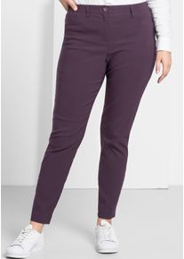Webhose sheego, Damen, Gr. 58, Normalgr&ouml;&szlig;en, aubergine, 70% Viskose, 25% Polyamid, 5% Elasthan, unifarben, Hosen Webhose