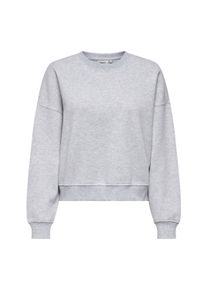 Sweatshirt Only "Sweatshirt ONLBEST CREW NECK SWEAT 1er Pack", Damen, Gr. XS, grau (hellgrau), Obermaterial: 65% Polyester PES. 35% Baumwolle CO., Sweatshirts Sweatshirt