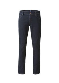 5-Pocket-Jeans MEYER "M5 Five Pocket", Herren, Gr. 33-36, L&auml;nge 36, blau (dunkelblau), Obermaterial: 98% Baumwolle CO. 2% Elasthan EL., regular fit, Jeans 5-Pocket-Jeans, M5 Five aus Super Stretch-Material