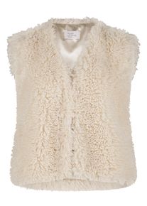 Fellimitatweste Vera Mont "Pl&uuml;schweste unifarben", Damen, Gr. M, beige (champagne sorbet), Obermaterial: 100% Polyester PES., Westen Fellimitatweste