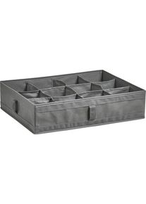 Organizer zeller PRESENT "12 F&auml;cher", grau, B:44cm H:11cm T:34cm, Polypropylen, Aufbewahrungsboxen, Organizer, Aufbewahrungsbox, faltbar, f&uuml;r W&auml;sche