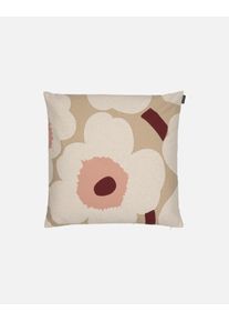 Kissenbezug Marimekko "UNIKKO", beige (beige, leinen, rose), B:50cm H:1cm L:50cm, Baumwolle, Baumwolle, Kissenbez&uuml;ge, Kissenbezug, 50x50 cm
