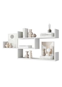 Mid.you Wandregal, Wei&szlig;, Holzwerkstoff, 119.1x55x18 cm, h&auml;ngend, Wohnzimmer, Regale, Wandregale