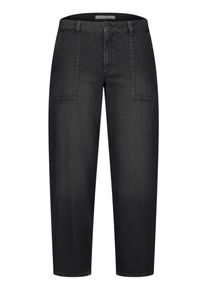 BETTY & CO Boyfriend-Hose BETTY & CO "Baggy-Jeans mit Waschung", Damen, Gr. 46, EURO, schwarz (schwarz denim), Obermaterial: 99% Baumwolle CO. 1% Elasthan EL., Hosen Boyfriend-Hose