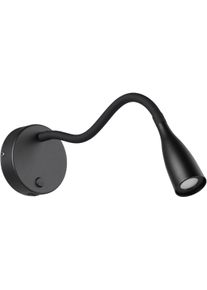 Eglo Wandleuchte "OLIVANDINO 1 Wandlampe - Stahl - LED - 3,8W - IP20", schwarz, 1, &Oslash; 11cm, 1 Stk., Leuchten, Wandstrahler, Wandspot, Wohnzimmer, Flur, Schlafzimmer, &Oslash;11 x AL43 cm, Wandleuchte