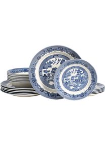 Teller-Set Creatable "China Town, Teller Set 18-tlg", blau, 18 Stk., Steingut, Geschirr-Sets, Teller-Set, Fern&ouml;stliche Kultur