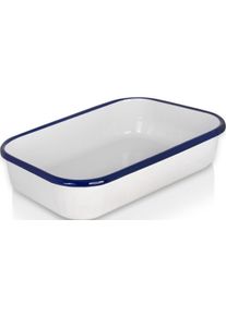 Kr&uuml;ger Auflaufform KR&Uuml;GER "Husum", wei&szlig;, B:20cm L:32cm, Stahlblech, Auflaufformen, Auflaufform, ideal f&uuml;r Gratins, Aufl&auml;ufe