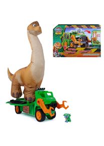 Spielzeug-Auto Spin Master "PAW Patrol: Der Dino Film, Rockys Megasaurus Transport-Fahrzeug", bunt, Spielzeugfahrzeuge, Kinder, Spielzeug-Auto, mit Lichteffekt