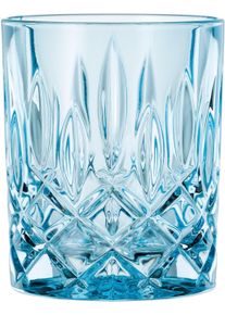 Whiskyglas Nachtmann "Noblesse", blau (aqua), B:8,2cm H:10,2cm &Oslash;:8,2cm, Kristallglas, Trinkgef&auml;&szlig;e, Whiskyglas, Made in Germany, 295 ml, 2-teilig