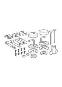 Geberit Set Scharniere f&uuml;r WC-Sitz 597003000 Romantik, Edelstahl