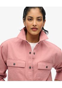 Superdry Damen Workwear-hemdjacke Pink - Gr&ouml;&szlig;e: 42