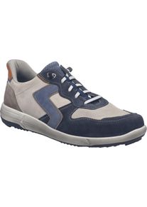 Slip-On Sneaker Josef Seibel "Enrico 34", Herren, Gr. 44, indigo, multi, Leder, kontrastfarbene Details, Schuhe Slip-On Sneaker, Slipper, Halbschuh, Komfortschuh, Kontrastbes&auml;tze, Weite G (=weit)