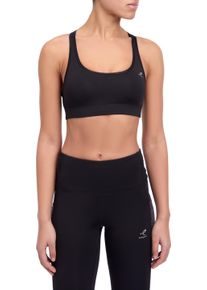 Sport-BH Energetics "DA.-SPORT-BH KARINA W", Damen, Gr. XL, N-Gr, schwarz, Obermaterial: 88% Polyester, 12% Elasthan, BHs Sport-BH, f&uuml;r leichte Aktivit&auml;ten und Yoga, mit DRY PLUS Technologie