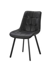 Livetastic , Schwarz , Metall, Leder , Echtleder , Rindleder , 51x88x62 cm ,