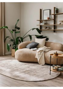 benuta Pure Viscose Rug Nela Taupe 150x230 cm - Beautiful Viscose Rugs