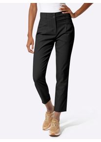 Damen Hose in schimmernder Qualit&auml;t in schwarz ,Gr&ouml;&szlig;e 46, WITT, 63% Lyocell, 37% Polyester