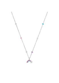 Kette mit Anh&auml;nger Prinzessin Lillifee "Sternschnuppe-Motiv", silber (silberfarben, rosa, pink, t&uuml;rkis, lila, kristallwei&szlig;), Halsketten, M&auml;dchen, Silber 925 (Sterlingsilber), L: 38 B: 1,2mm, Kette mit Anh&auml;nger, mit Zirkonia (synth.), B:1,2mm