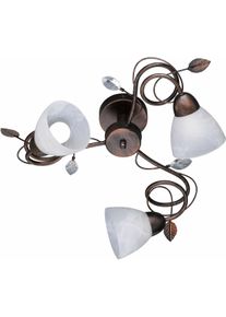 Trio LEUCHTEN Deckenleuchte "Traditio", braun (rostbraun), &Oslash; 61cm H: 26cm, Leuchten, Deckenlampe, Leuchtmittel tauschbar, Deckenleuchte