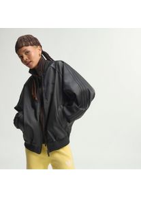 Outdoorjacke adidas originals "PLTHR SST TT", Damen, Gr. XL, schwarz, maroon, Obermaterial: 100% Polyurethan, Jacken Outdoorjacke, f&uuml;r Erwachsene, mit Rei&szlig;verschluss, aus Polyurethan