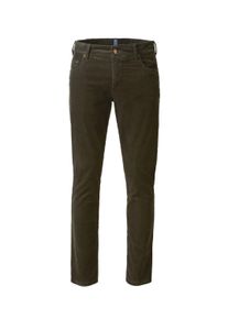Chinohose MEYER "M5 Five Pocket", Herren, Gr. 32-30, L&auml;nge 30, gr&uuml;n (dunkelgr&uuml;n), Obermaterial: 98% Baumwolle CO. 2% Elasthan EL., regular fit, Hosen Chinohose, aus Casual Cord