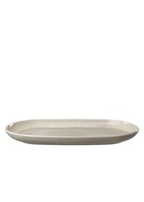 Servierplatte "Servierplatte Perlemor Sand 34,2 x 18,1 cm beige", beige, B:18,1cm H:3,2cm L:34,2cm T:34,2cm, Porzellan, LIKE. BY VILLEROY & BOCH, Servierplatten, Servierplatte, Sp&uuml;lmaschinengeeignet, Mikrowellengeeignet