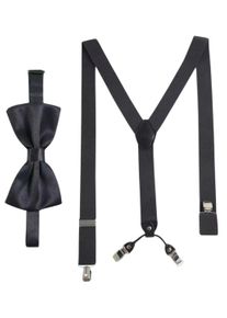 Hosentr&auml;ger MASSI MORINO "Massi Morino Hosentr&auml;ger-Set", Herren, Gr. 1, schwarz, Obermaterial: 100% Polyester PES., Hosentr&auml;ger Hosentr&auml;ger, mit Fliege