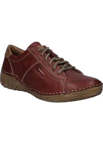 Schn&uuml;rschuh Josef Seibel "Felicia 02, bordo-kombi", Damen, Gr. 42, rot (bordo, kombi), Obermaterial: 100% Rindsleder Leather cow., Schuhe Schn&uuml;rschuh