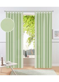 Vorhang OTTO HOME "Raja" Gr. 5, hellgr&uuml;n, B:140cm H:265cm, Polyester, Recyceltes Material, Gardinen, Vorhang, 2er-Set, Bestseller, einfarbig, modern, pflegeleichte Mikrofaser