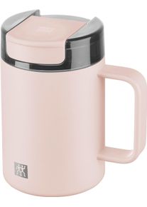 Thermobecher Zwilling "Thermo Plus", rosa (pink), B:8,5cm H:13,5cm, Edelstahl, Trinkgef&auml;&szlig;e, Thermobecher, Edelstahl, Doppelwandig, To-Go, Auslaufsicher